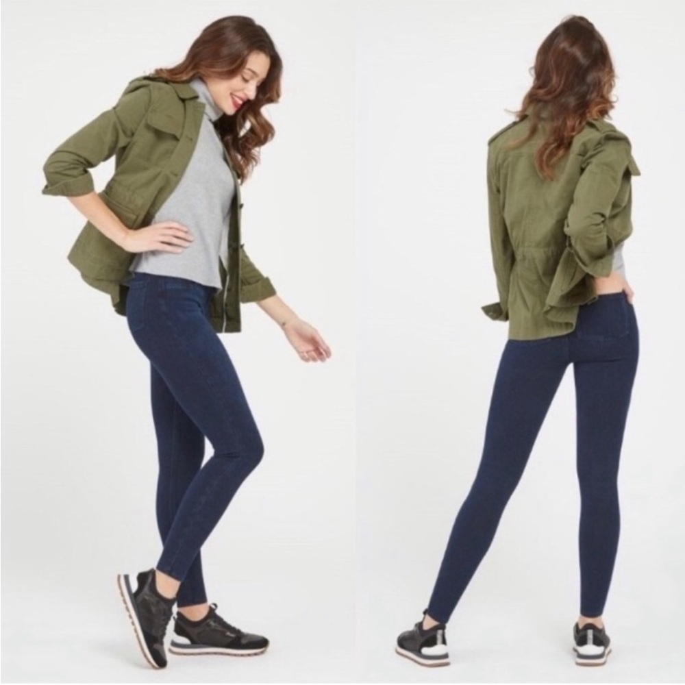 SPANX Size Small Jeanish Ankle‎ Leggings Pull-On Denim Ankle Jeans Twilight Wash